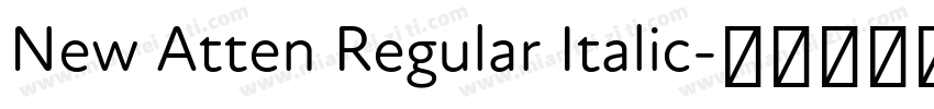 New Atten Regular Italic字体转换